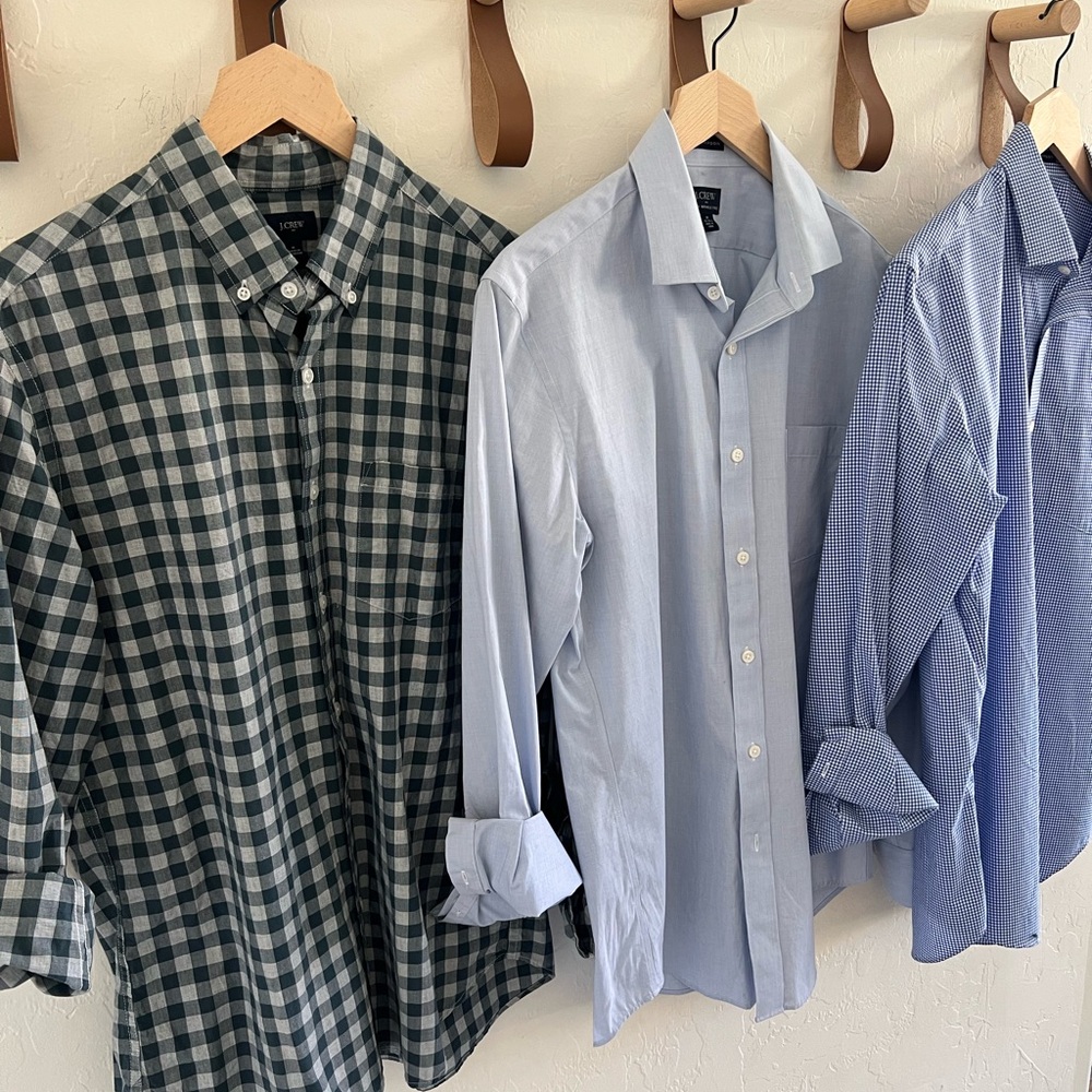 J. Crew Blue and Gray Dress Shirts for Business Casual